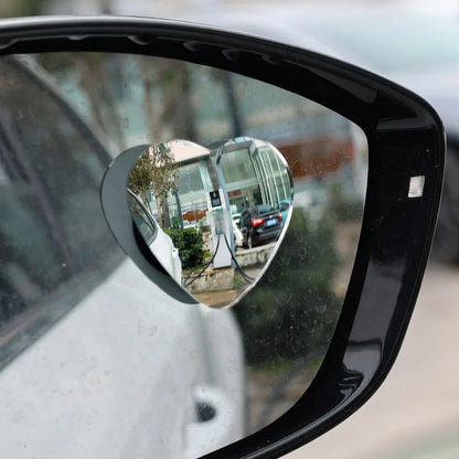 New Adjustable Heart Shaped Car Reversing Aid Rearview Convex Mirror Car Blind Spot Rearview Mirror 360 Degree 2PCS/SET