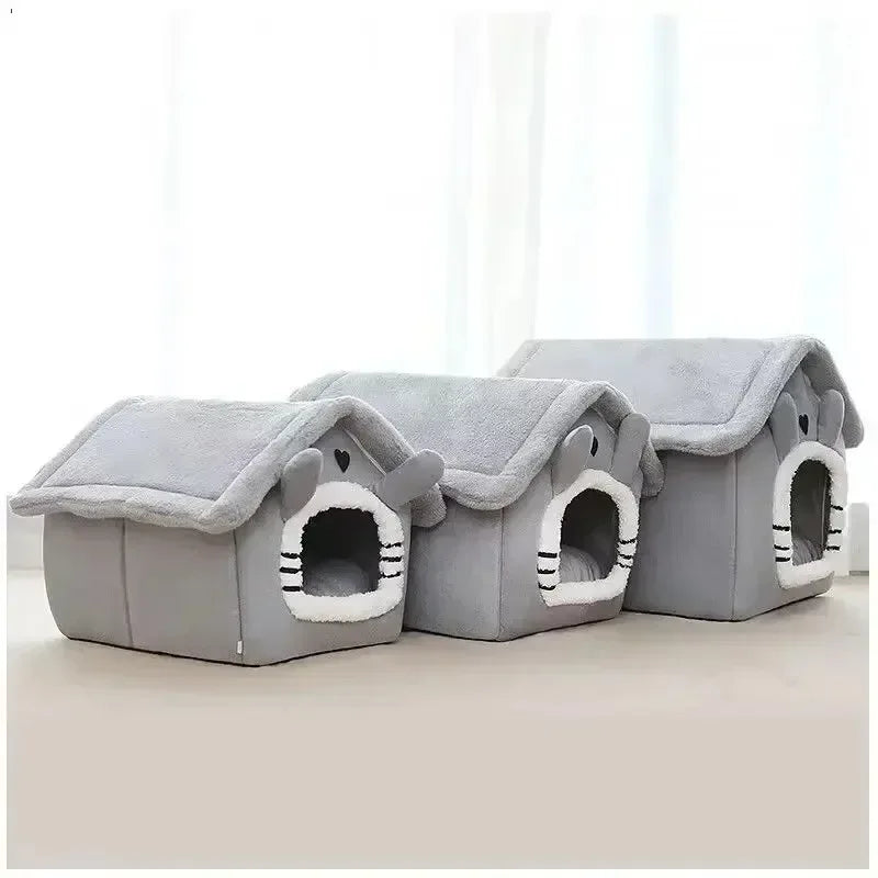 Indoor Warm Dog House Soft Pet Bed Tent House Dog Kennel Cat Bed Removable and Washable Cushion Suitable Four Season Universal - Urbizia