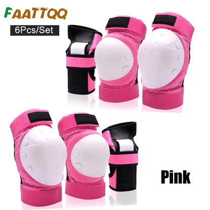 Kids/Adults Knee Elbow Pads Wrist Guards, Protective Gear Set for Roller Skates, Cycling, BMX, Skateboard, Scooter Riding Sports