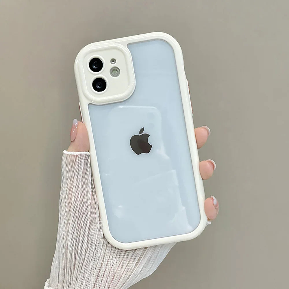 Candy Color Clear Silicone Case for iPhone