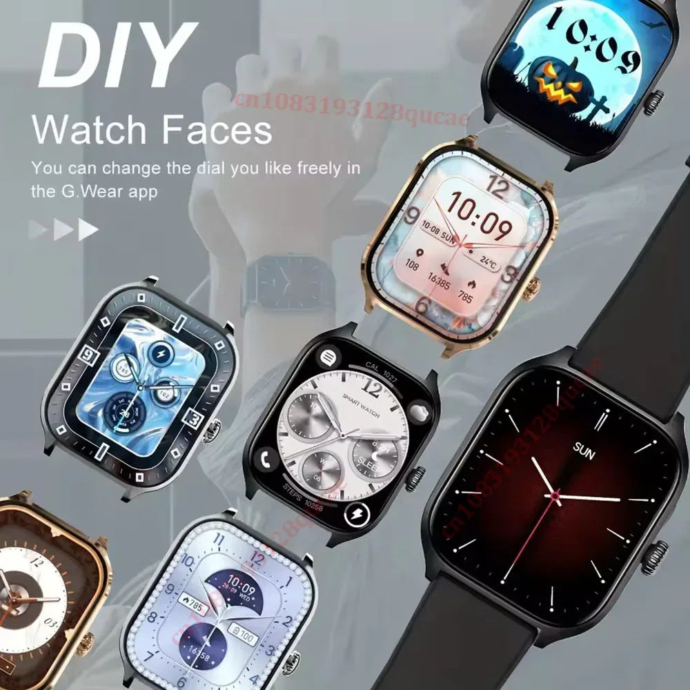 2026 Smart Watch Android IOS Phone 2.01 Inch Color Screen Bluetooth Answer Call Fitness Watches Tracker Smartwatch Women Men New - Urbizia