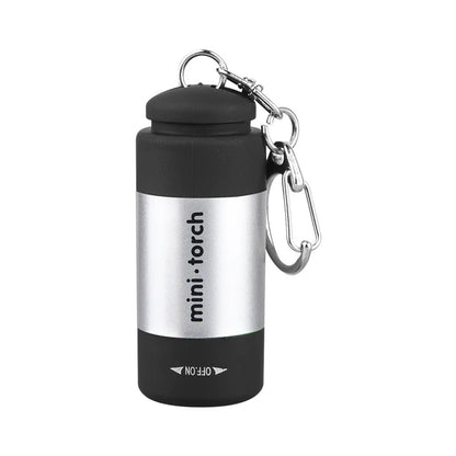 Pocket Keychain Flashlight Waterproof Outdoor Hiking Camping Mini FlashlightUSB Rechargeable LED Multifunctional Strong Light