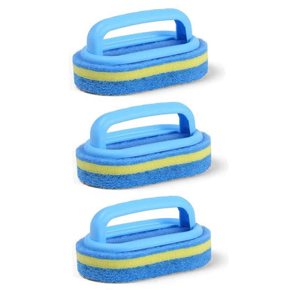 Sponge Cleaning Brush With Handle Bathtub Tile Scrub Brush Kitchen Bathroom Cleaning Sponge Brush Household Cleaning Supplies