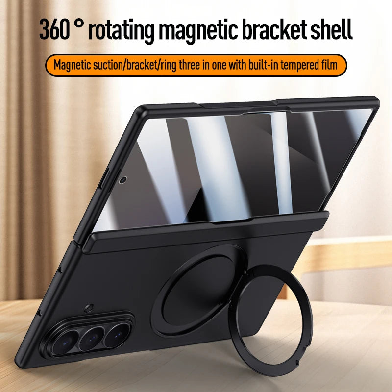 For Samsung Galaxy Z Fold 7 Case Luxury Magsafe Ring Stand Magnetic Protective Back Cover case For Z Fold 7 Sleeve