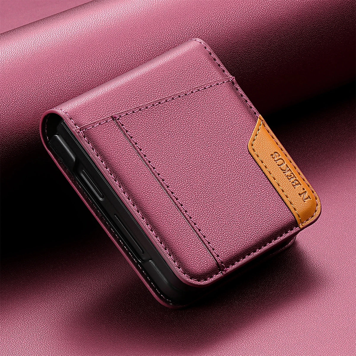 Flip Leather Phone Case For Samsung Galaxy Z Flip 8 7 FE 6 5 4 3 5G Flip7 Flip8 Wallet Card Holder Phone Bag Book Cover Etui