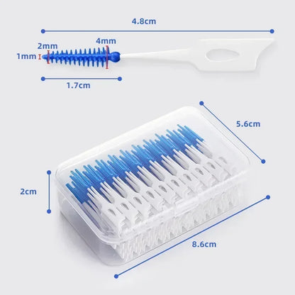 40/120pcs Interdental brush Food grade silicone clean tooth crevices Dental care box toothpicks dental odontología - Urbizia