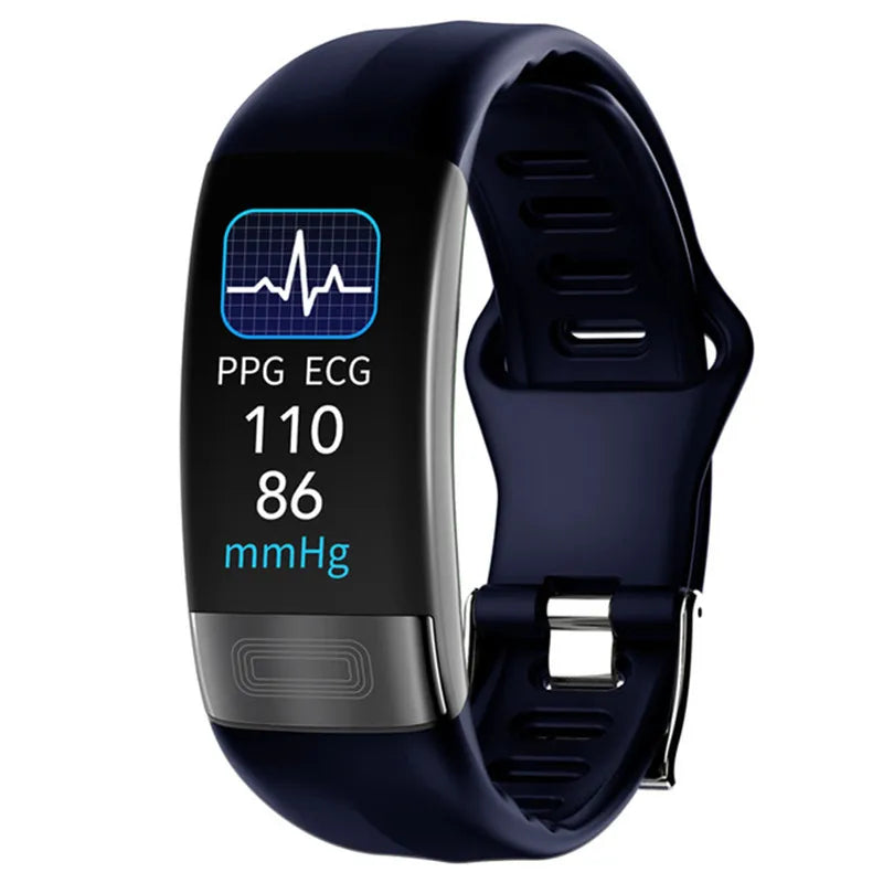 ECG+PPG Smart Wristband Fitness Tracker for Women Men Calorie Blood Pressure Waterproof Sport Smartband Health Smartwatch