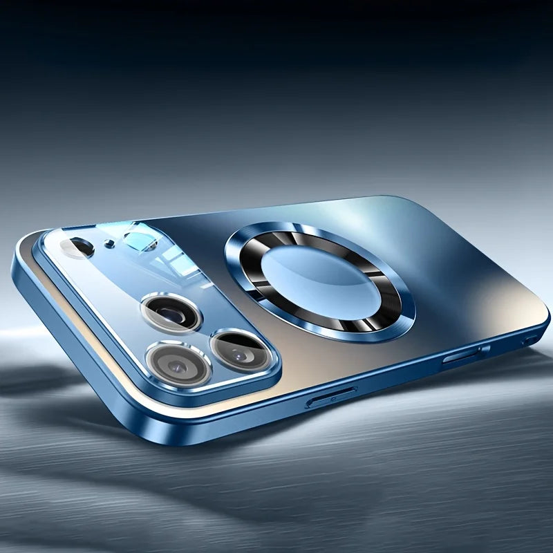 New Luxury Glass Camera for Magesafe Magnetic Wireless Charge Case for IPhone 17 13 12 11 Pro Max 16 15 14 Plus Shockproof Cover