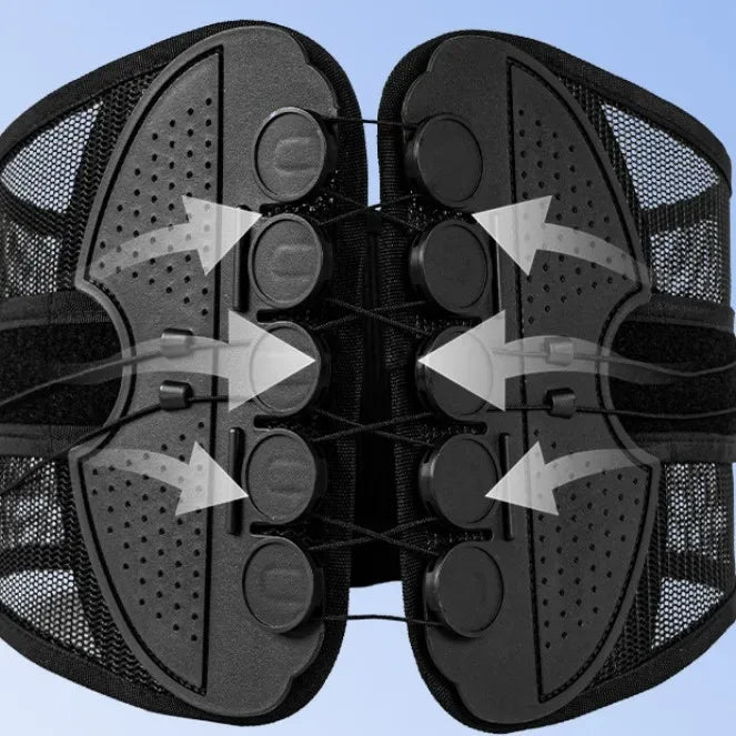 Lumbar Intervertebral Disc Support Compression Rope Support Waist Support Breathable Mesh Posture Corrector for Waist Protection - Urbizia