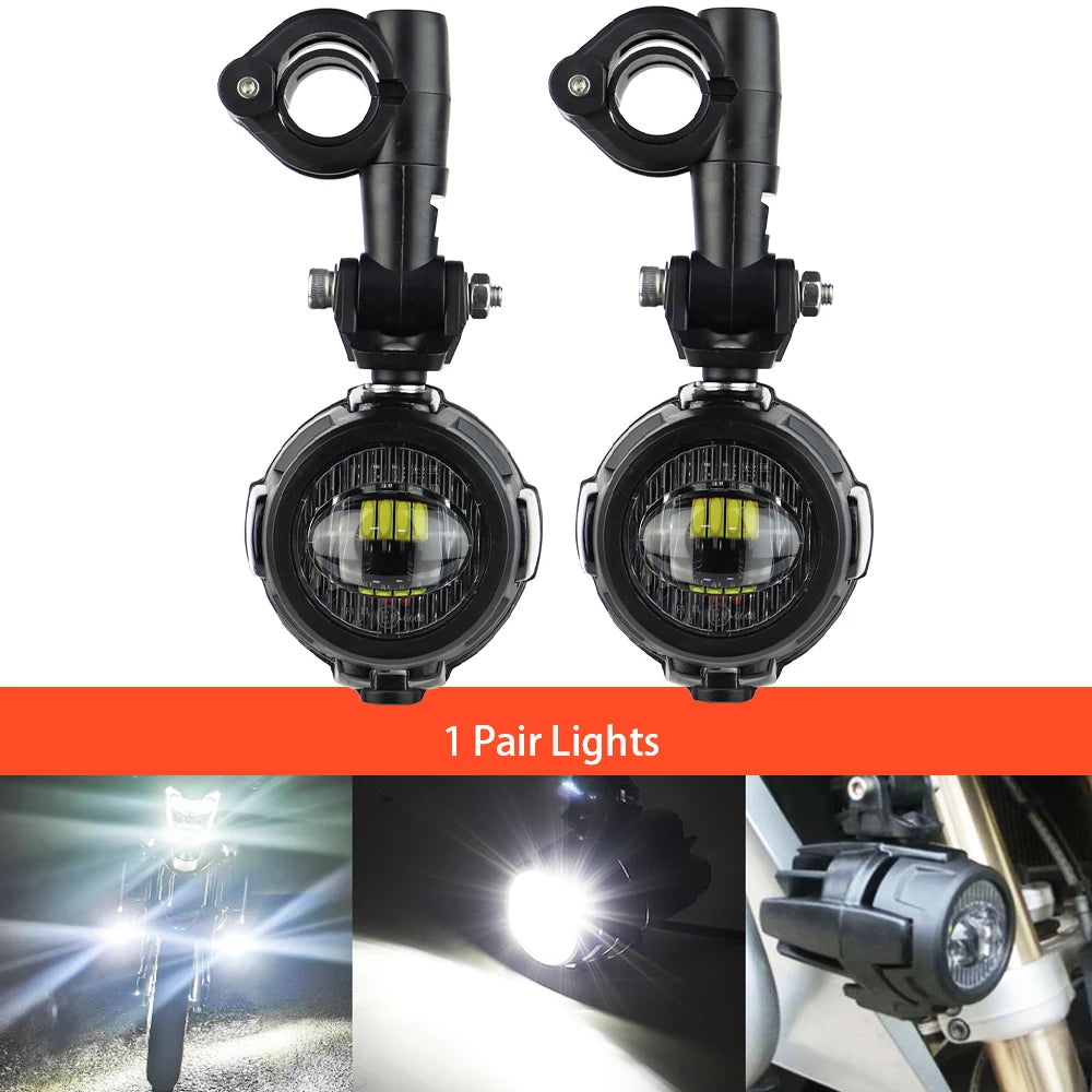 Auxiliary Lights LED Spot Driving Fog Lights for R1200GS F800GS K1600 Universal Motorcycle 40W 6000K Fog Lamps