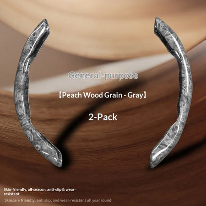 2pcs/3pcs Segmented Peach Wood Texture Universal Steering Wheel Cover Car Interior Accessories Practical Driving Tools Simple