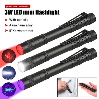 Mini Portable LED Pen Light Pocket Ultra Bright High Lumens Handheld Flashlight Linterna Torch For Camping Outdoor Emergency