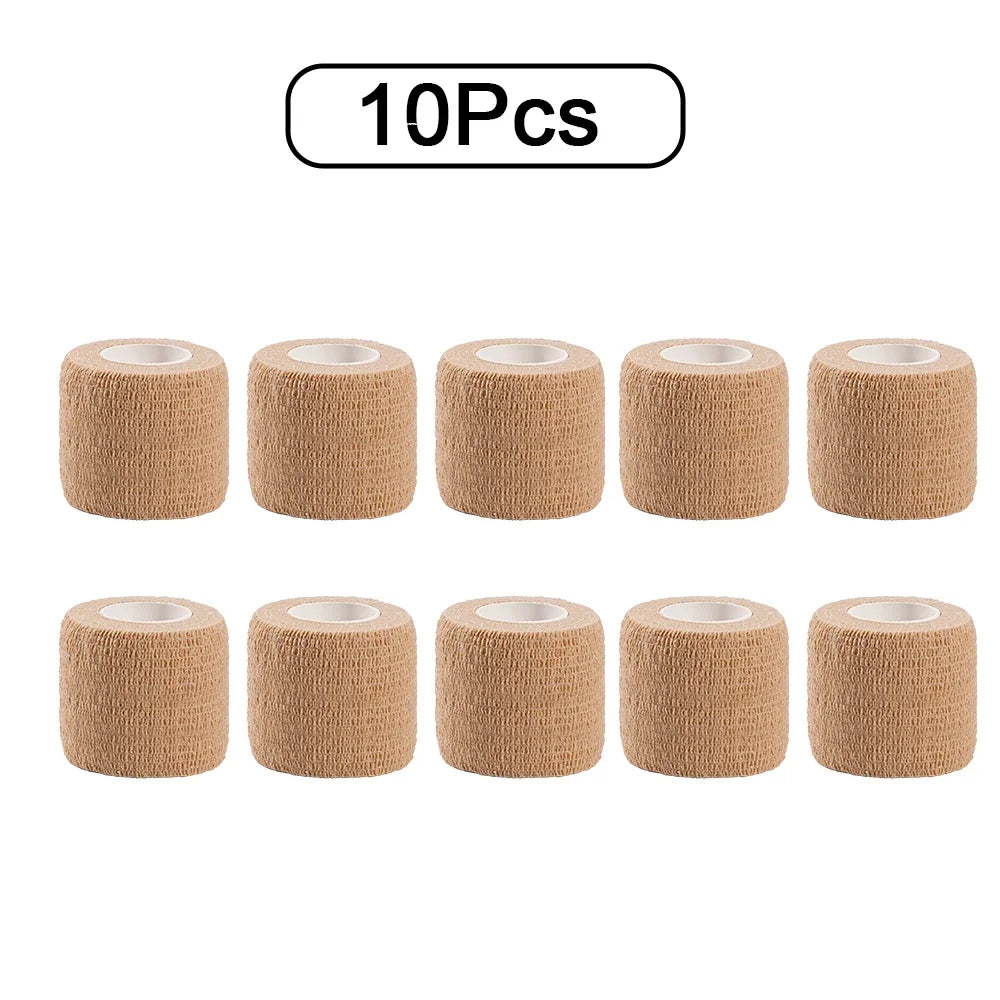 10pcs 2.5/5/10cm Non-Woven Universal Fit for Sports Elastic Foot Support Joint Protection Self-Adhesive Athletic Tape Bandage