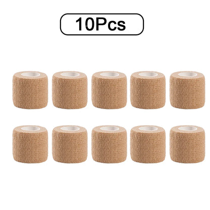 10pcs 2.5/5/10cm Non-Woven Universal Fit for Sports Elastic Foot Support Joint Protection Self-Adhesive Athletic Tape Bandage