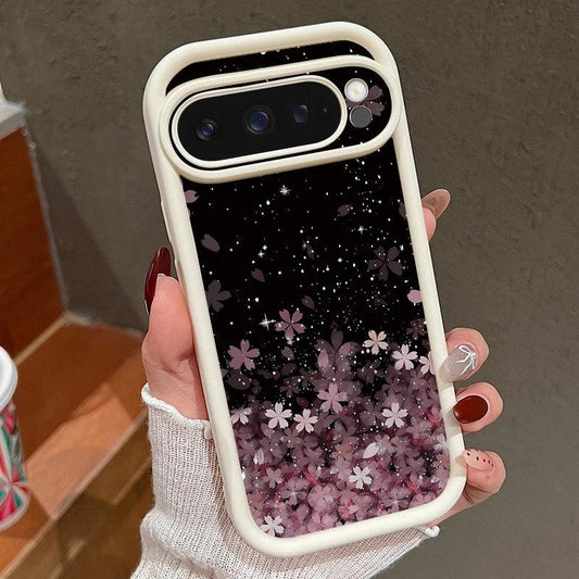 Cherry Blossom Pattern TPU Case For Google Pixel 8 7 10 Pro 9A 8A Pixel 10 9 Pro XL Shockproof Soft Silicone Phone Cover Cases