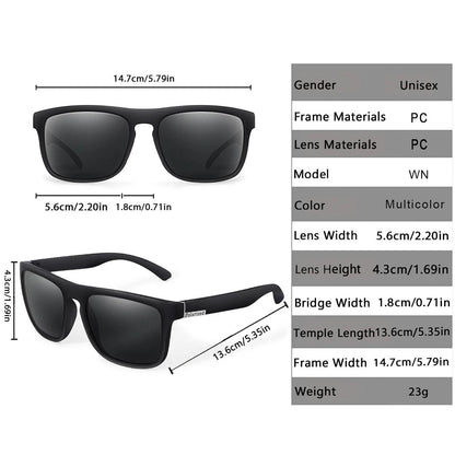 Retro Square Polarized Cycling Sunglasses UV400 Unisex