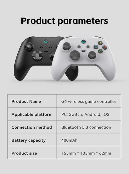 G6 Wireless Mobile Game Controller with Hall Trigger and Hall Joystick Supporting Switch/PC/Android/iOS