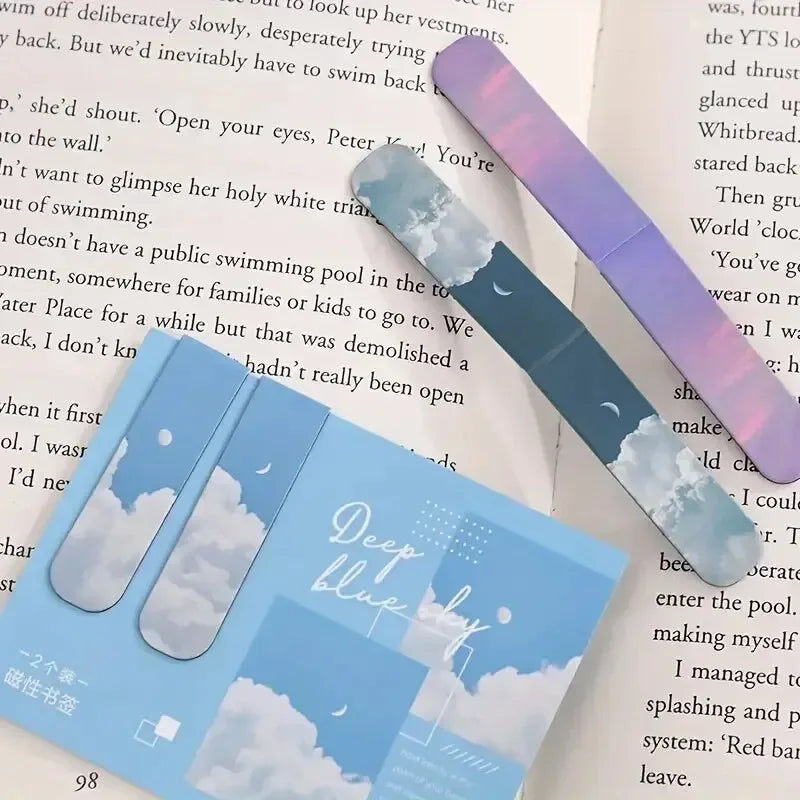 2pcs Forest Landscape Magnetic Bookmark For Pages Books Readers - Urbizia