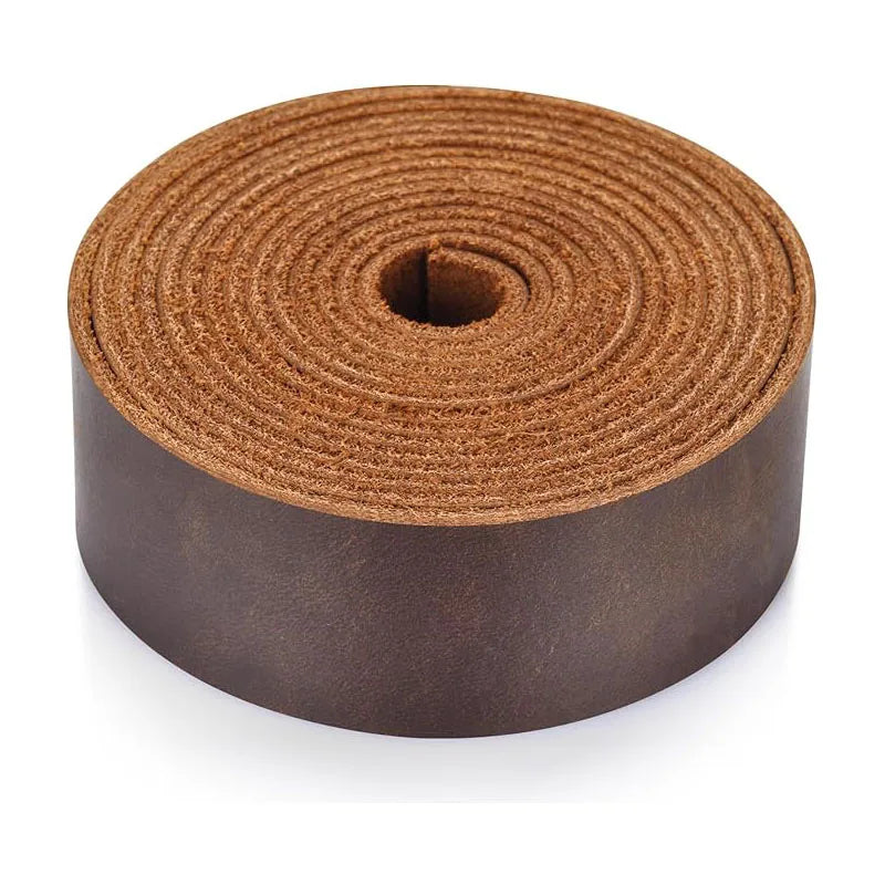 Genuine Leather, Top Grain, Vintage-style Cattlehide Leather Strip, Crazy Horse Leather, Handmade DIY, 1.8mm Thick, Oily Waxed L