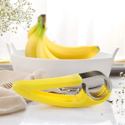 Banana & Fruit Slicer – ABS & Stainless Steel Cutter