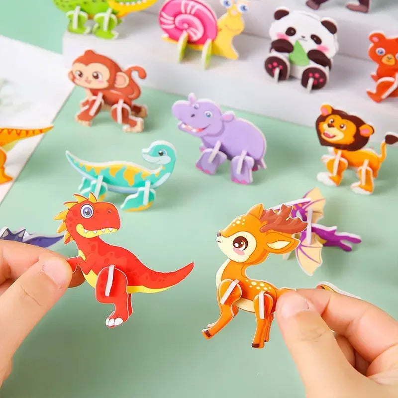 30-Piece Mini Animal DIY Jigsaw Puzzle Set for Kids - Urbizia