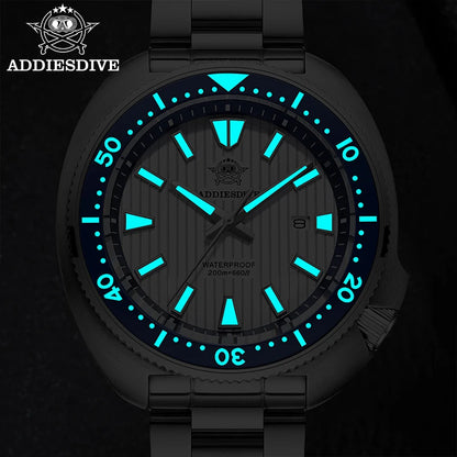ADDIESDIVE Luxury Men's Watches Stainless Steel Sapphire Crystal Quartz Watch for Men Luminous 20Bar Waterproof NEW Wristwatches
