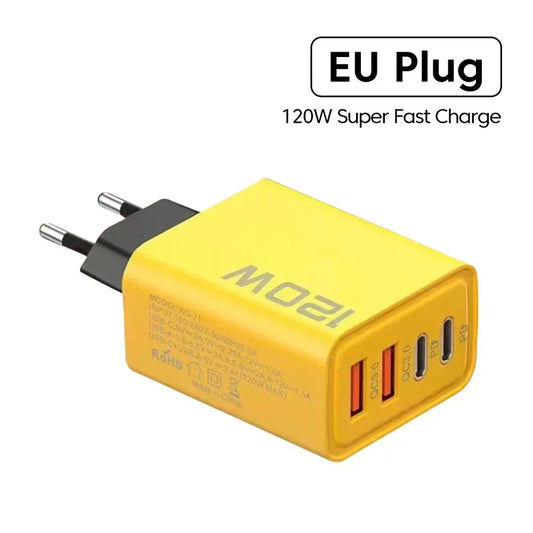 4-Port USB-C Quick Charger PD 120W - Urbizia