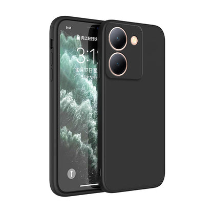Pure Candy Phone Cover for VIVO Y36 Y27 Y78 4G 5G Luxury Shockproof Original Liquid Silicone Internal Flocking Soft Case Housing