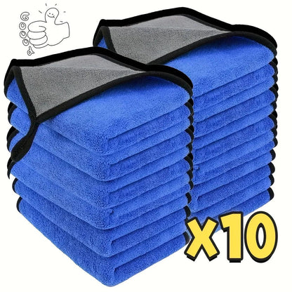1-10pcs Microfiber Car Cleaning Towels Ultra Absorbent Car Drying Cloth Auto Detailing Washing Towel Father's Day Gift For Dad