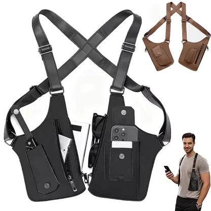 Men'S Retro Strap Underarm Bag Multifunctional Outdoor Backpack Cycling Hiking Phone Bag Holiday Gift for Boyfriend Father
