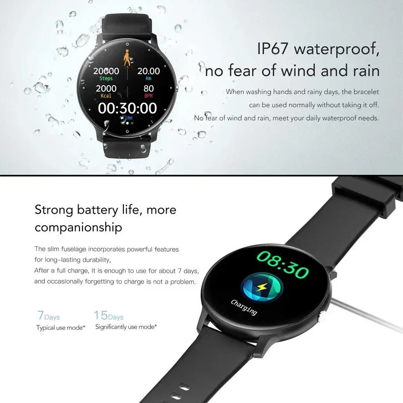 New Smart Watch Men Sports Fitness Watch Heart Rate Full Touch Screen Bluetooth Call 2025 New Ultra Light Smartwatch - Urbizia