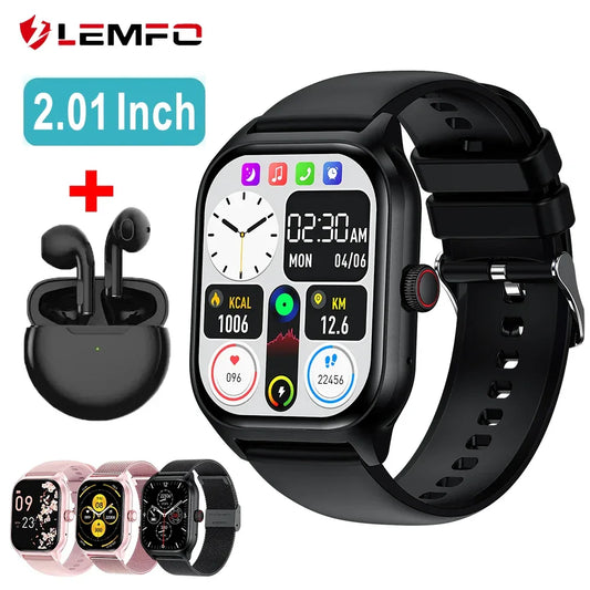 LEMFO LT10 Smart Watch 2024 Android Gift Bluetooth Call Smartwatch 2024 Touch Dial Music Fitness Tracker Sports Watches - Urbizia