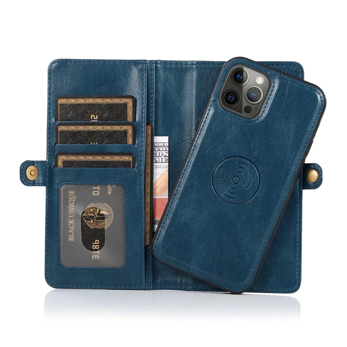 Flip Leather Wallet Case For iPhone 12 11 Pro Max Detachable Magnetic Leather Cover for iPhone 11 12 Pro Max X XR XS Max 8 7Plus