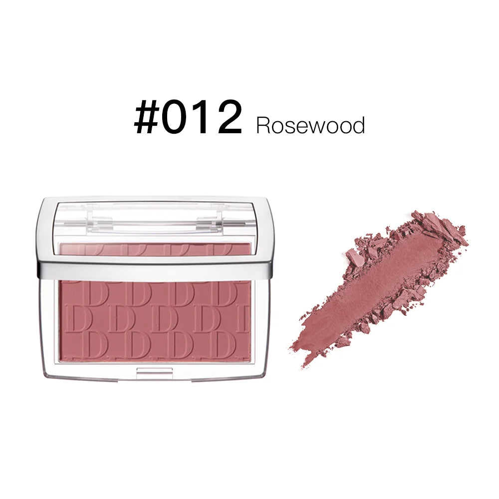 2pcs Matte Embossed Blush & Brush Long Lasting High Pigmented Multi-Purpose Blush Palette Pink Natural Color Rendering Cosmetics