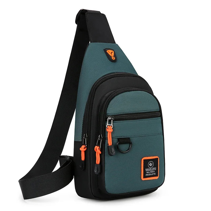 Men's Leisure Outdoor Hiking Bike Shoulder Bag, Waterproof Sports Crossbody Bag, Travel Backpack, Men's Chest Bag, Shoulder Bag