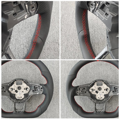 Original Steering Wheel Upgrade Suitable For Volkswagen Golf 7 7.5 GTI Perforated Leather Carbon Fiber Material Car Accessories