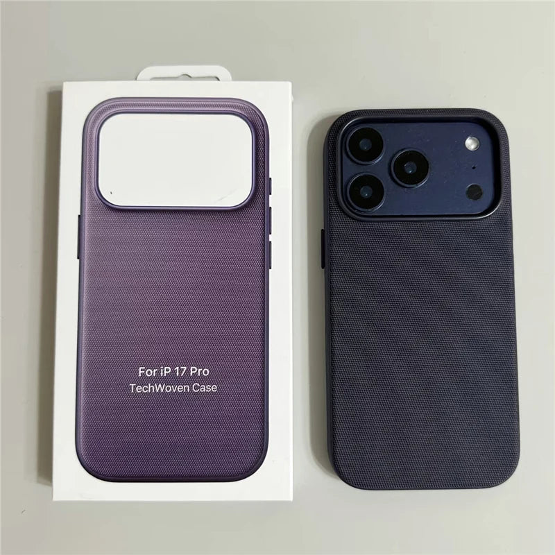 Magnetic Animation Original Tech Woven Case For iPhone 17Pro 16 18Pro 17Pro Max For Magsafe AI Touch Camera Button Boxed Cover