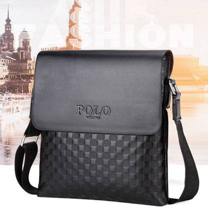 Men's Checkered Shoulder Bag, Casual Crossbody Bag, Small Bag, Checkered Hanging Bag