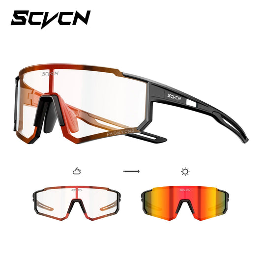 SCVCN Photochromic Cycling Sunglasses UV400 Outdoor