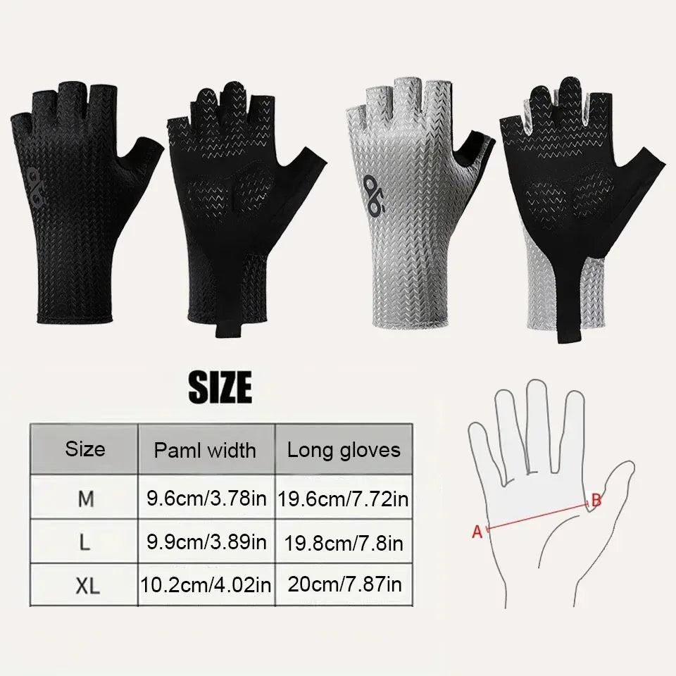 Summer Breathable Half Finger Cycling Gloves Ultralight Road Bike Gloves Anti-Slip Silicone Pad Cooling Sport Gear