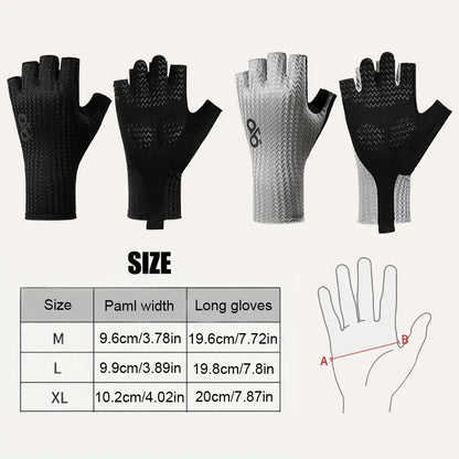 Summer Breathable Half Finger Cycling Gloves Ultralight Road Bike Gloves Anti-Slip Silicone Pad Cooling Sport Gear