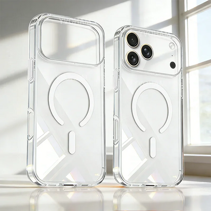 Transparent Thin PC For Magsafe Magnetic Case for iPhone 17 16 15 14 13 Pro Max Plus Air 16e Clear CandyColor Shockproof Cover