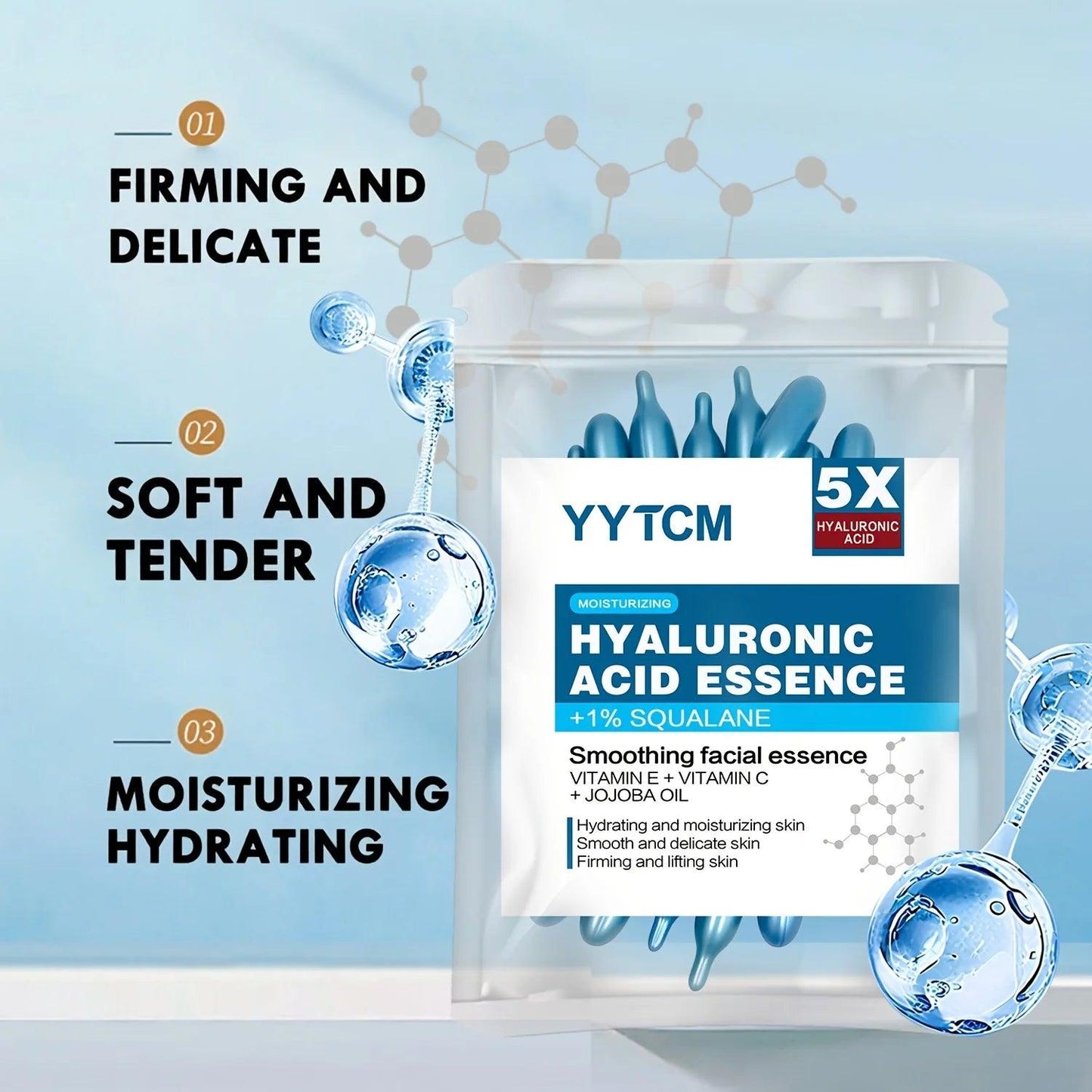 Hyaluronic Acid Moisturizing Capsule Essence – Brightening, 30 Caps