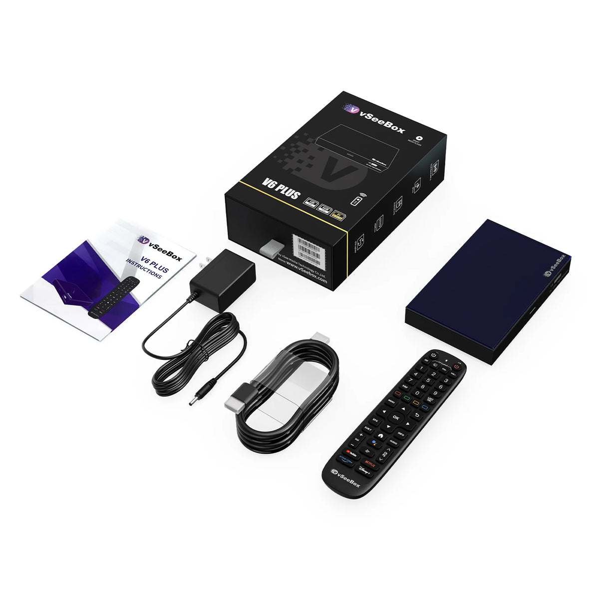 2026 vSeeBox V6 Plus Voice Control 8K HD Wifi6 Easy Setup