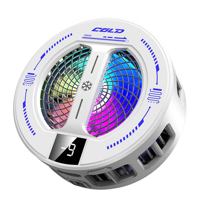 Semiconductor Phone Cooler with Digital Display & RGB Lights