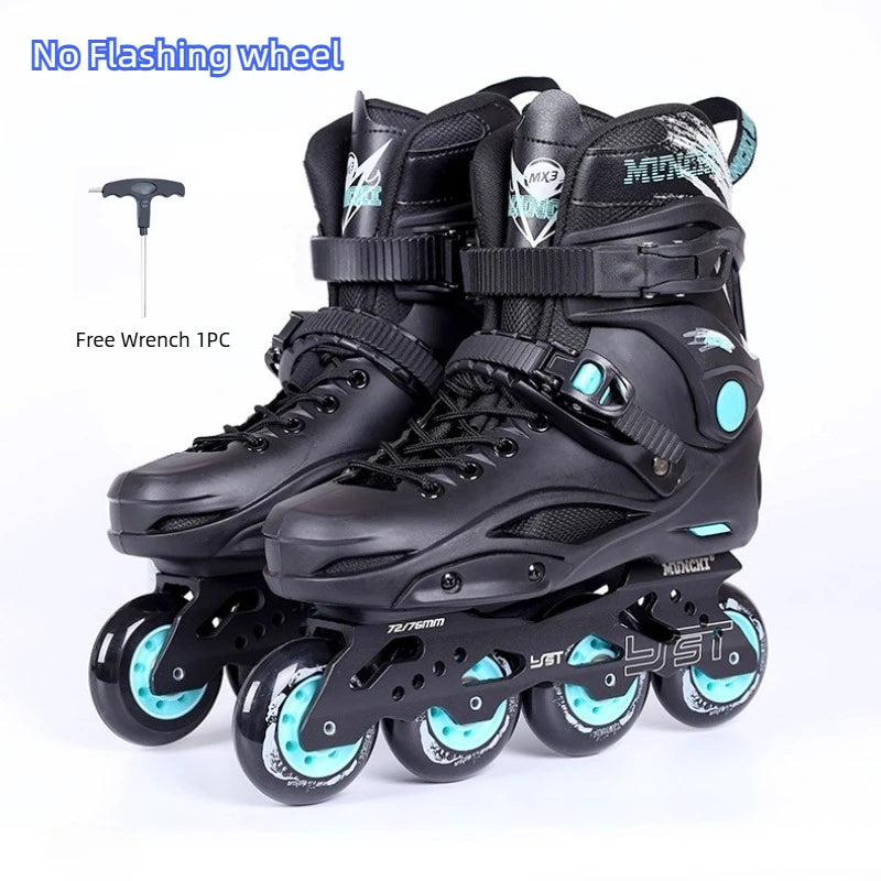 DF Adult Inline Skates Professional Roller Skating Shoes Freestyle Slalom Skates Outdoor Rollerblades for Men Women Fitness
