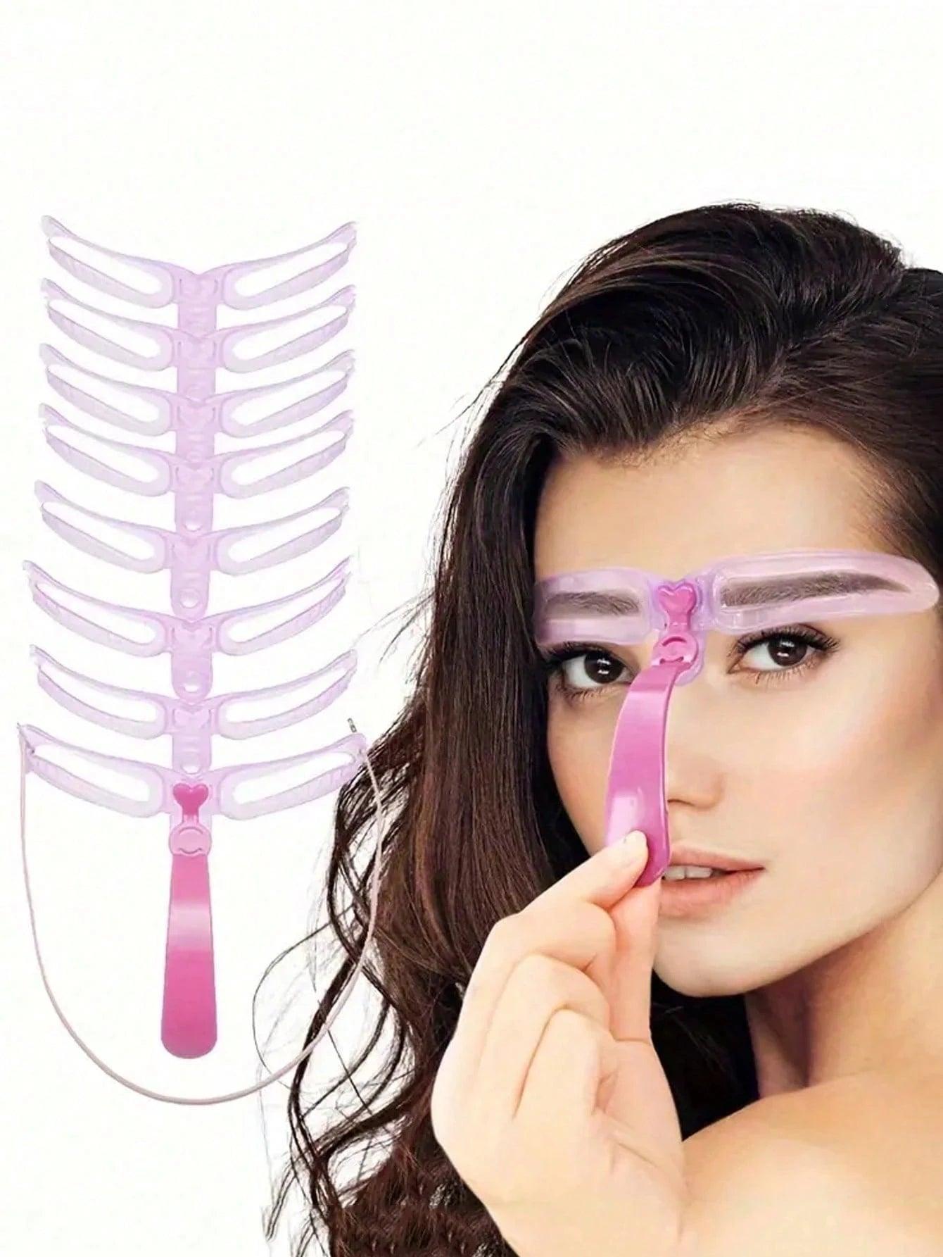 8Pcs Reusable Eyebrow Stencils,Eyebrow Shaping Kit,Eyebrow Makeup Template,Eyebrow Shaper-8 Styles For Different Eyebrow Shapes