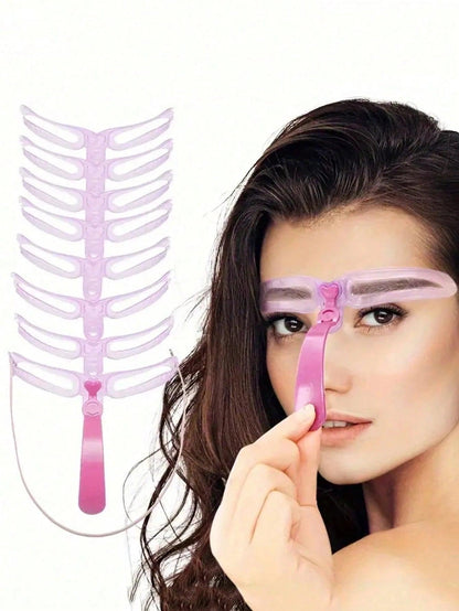 8Pcs Reusable Eyebrow Stencils,Eyebrow Shaping Kit,Eyebrow Makeup Template,Eyebrow Shaper-8 Styles For Different Eyebrow Shapes
