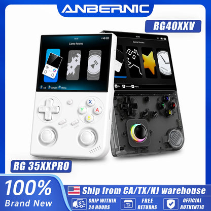 Anbernic RG35XXPRO RG40XXV Retro Portable Gaming Console 64-bit Linux Handheld Game Player Support 5G WiFi Bluetooth HD TV Output Built In 64G Plug And Play