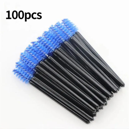 100pcs Disposable Eyelash Spoolie Brushes